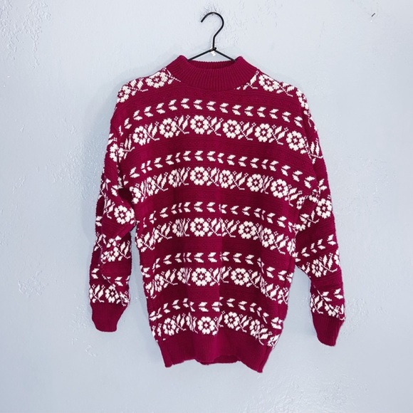 American Pride Vintage 1980s Maroon Sweater Size Large - Picture 1 of 6